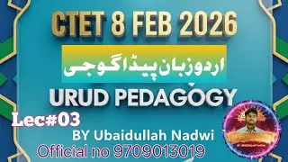 CTET 8  FEB 2026 URDU PEDAGOGY One short Revision with explanation and MCQs BY U Nadwi 