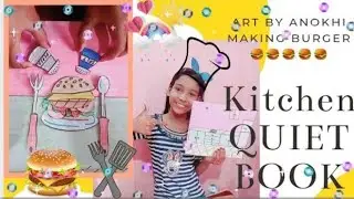 PAPER DOLL KITCHEN QUIET BOOK/PAPER DOLL BURGER/MAKING BURGER FOR FOR MY PAPER DOLL