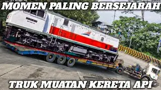 Momen Penting !!! Pertama Kali Dalam Sejarah, Truk Muatan Kereta Api Turuni Jalur Sitinjau Lauik