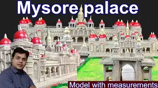 मैसूर पैलेस का मॉडल || mysore palace model for school project || mysore palace model with measurment