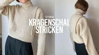 ganz einfachen KRAGENSCHAL stricken | Stricken für Anfänger | Schneesturm in Hamburg
