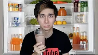 冷蔵庫の中の物を全部使ってスムージーを作る Making A Smoothie With Everything In The Fridge