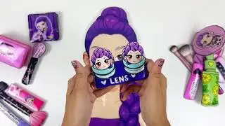 🌸Paper DIY🌸K Pop Demon Hunters Rumi Hair Dying Make Up Blind Bags Unboxing