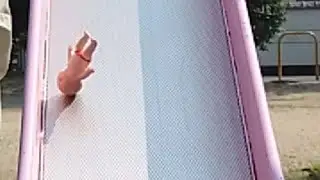 危険！誤った滑り台の滑り方！笑