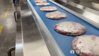 Texwrap OSS 209 Orbital Continuous Motion Side Sealer Wrapping Pizzas at 160 per Minute | ProPac.com
