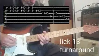 12 bar blues shuffle (Key E) p. 2, blues guitar Licks you can use, Guitar lesson with tab