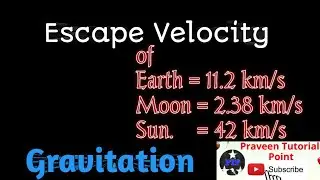 Escape Velocity | Gravitation | Praveen tutorial point