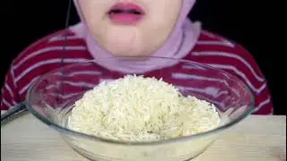 ASMR RAW RICE EATING||KOMPILASI MAKAN BERAS BASMATI DIMANGKOK KACA||KIKI ASMR#compliation