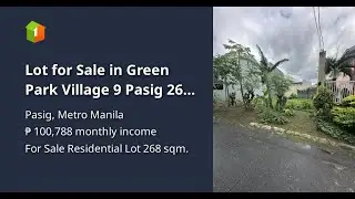 Lot for Sale in Green Park Village 9 Pasig 268 sqm