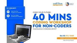 Code Your Future: 40 Mins Coding Workshop for Non-Coders