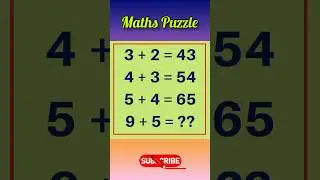 ⚡🔥🤔 Maths Puzzle | Maths tricks#tricks#maths#shorts
