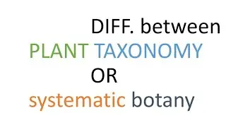 plant taxonomy and systematics botany differences explained in hindi.