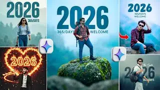 Happy New Year Photo Editing Prompt | New Trending AI Photo Editing 2026 | New Year Photo Editing Ap