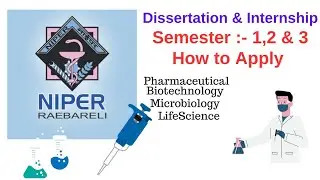 Internship & Dissertation For UG & PG Students| In NIPER Raibareli| Pharmaceutical|Biotechnology