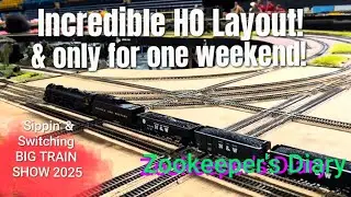 Huge #HOscale MODEL TRAIN LAYOUT One weekend! BIG #TRAIN SHOW Johnson City TN sippin' n switching