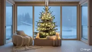 Scandinavian Christmas Atmosphere ❄️ Cozy Minimalist Winter Room with Snowfall