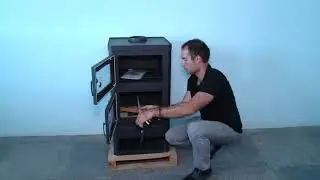 Presentation of wood burning boiler stove with oven Skladova Tehnika Norma FT B, 16kW