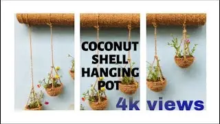 How to make Coconut shell hanging pot ideas | DIY Hanging planter | TRANCE TECH