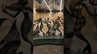 Large Wall Murals in Lagos High-end Restaurant #artforinteriors #artinstallation