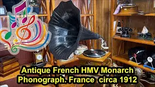 Antique French HMV Monarch Phonograph. France, circa 1912 (GR-E-343)