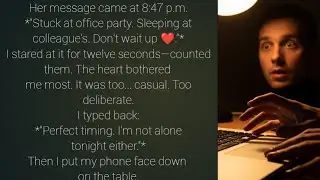 Her message came at 8:47 p.m.Stuck at office party. Sleeping at colleague’s. Don’t wait up.....