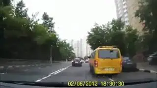 Russian party van starts dancing while driving