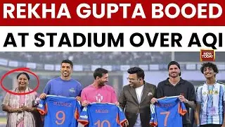 Delhi CM Rekha Gupta Booed With 'AQI' Chants At Messi Event Amid Severe Air Crisis