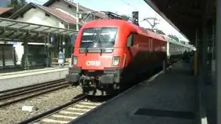E.C.89 Leonardo da Vinci leaves Jenbach,railwaystation,Austr
