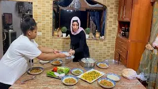 اليوم غدانا بلا لحم ولا دجاج# اكل نباتي# شوفوا شو عملنا انا وبايكا
