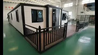 40FT with terrace, 2-bedroom, wooden white wall panels, luxurious decoration style
