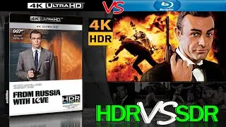 From Russia With Love 1963 007 HDR ANALYSIS 4K UHD Blu Ray REVIEW vs 1080p BD SDR 100nits