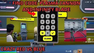 SECRET CRAZY RED VS BLUE FORTNITE CREATIVE How to find secret code Plasma cannon and infinity blade