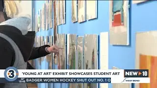 Student artists celebrate opening of 'Young at Art' exhibition showcasing student art at MMoCA
