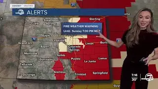 Warmer in Denver, high fire danger on the plains Sunday