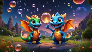 Two Baby Dragons Blow Bubble Fire | Magical Dragon Song for Kids | Nursery Rhymes and Baby Songs