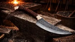 RavenCurve Knife | Full Hand-Forging Process, Final Look & Real Testing