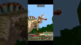 La primera 💀 de mi espinosaurio del mod Dinosaurios add-on 😱 #minecraft #dinosaur #gaming