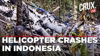 LIVE | Indonesian Helicopter Crashes In Borneo, Rescuers Find Burnt Wreckage, 7 People Still Missing