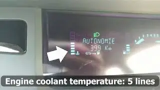 Engine coolant temperature, Summer time (Renault Espace IV 2.0dCi, 31-37&deg;C, 5 lines)