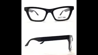 Italia Independent eyeglasses model avanguardia black plastic rectangle cat eye