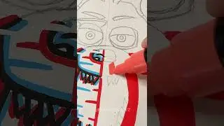 Drawing Foxy in 4 styles! Pt. 2 #art #fnaf #shorts