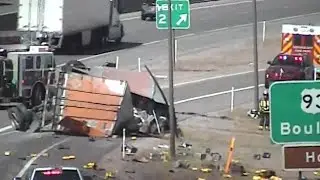Semi rollover crash closes I-11 off-ramp for hours, Nevada police says