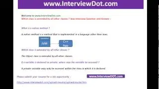 what is java native method job java interview question and answer