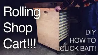 Plywood Rolling Shop Cart / 2x4 Laminated Top How To DIY