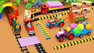 Road Destroyed by Thieves | Mini Construction Equipment Builds It Again &ndash; Science Project