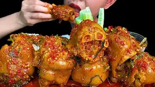 SPICY FOOD||SPICY PORK LEG TAMARIND CURRY WHITE RICE * MUKBANG SOUNDS *