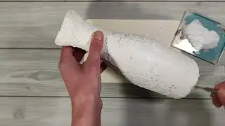 How To DIY a stone textured Vase