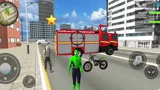 Rope Spider Flying Hero Ninja Gangster Battle | Flying Spider Crime City - Android GamePlay
