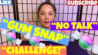 &ldquo;GUM SNAPS NO TALKING!&rdquo; ASMR  CHALLENGE gum chewing, gum snapping, no talking, sticky gum chewing #껌