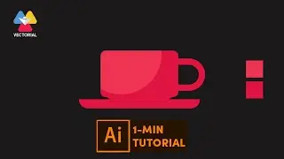 Cup tutorial in Adobe Illustrator - 1 minute tutorial for beginner